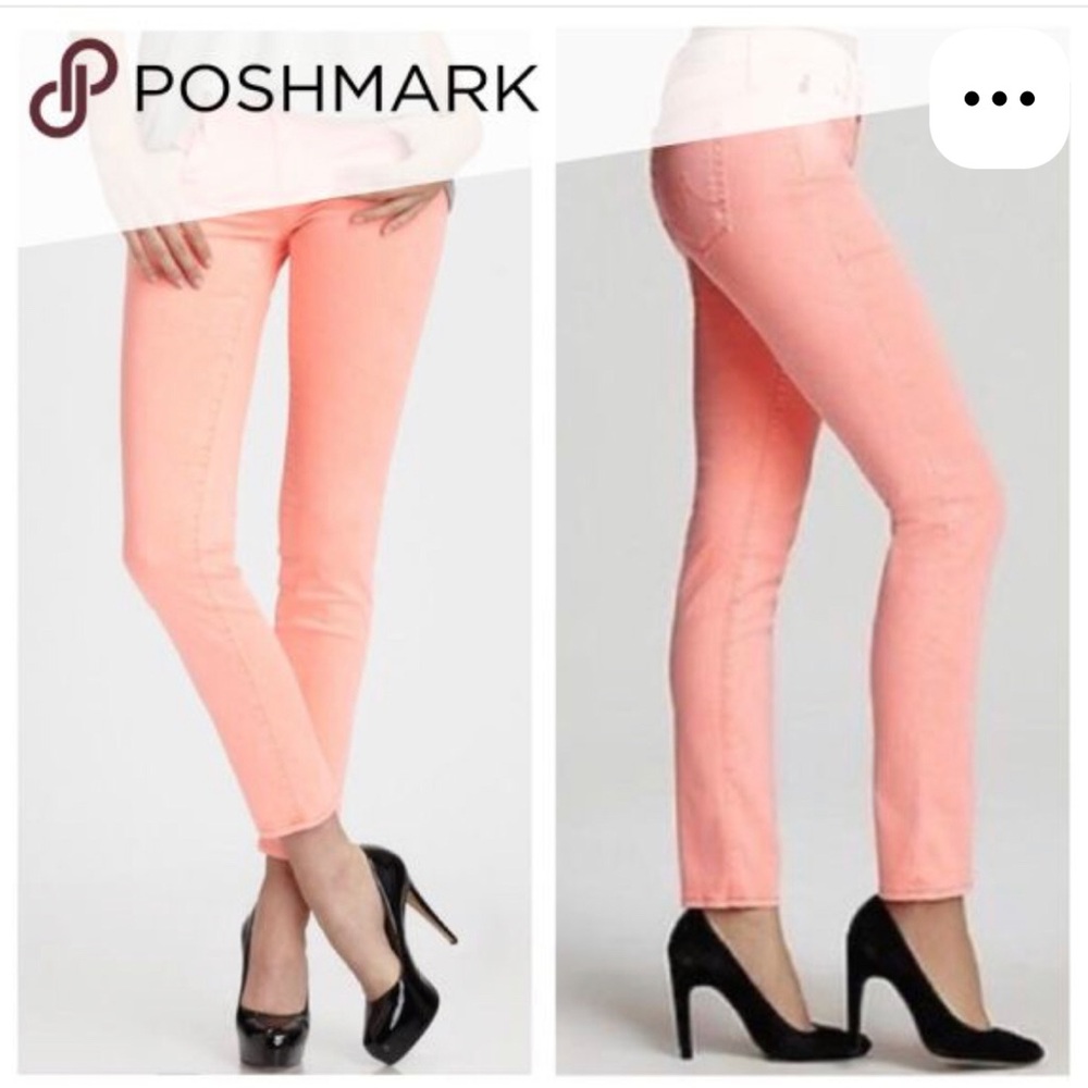 Express Neon Coral Skinny Jeans Pants Size 12